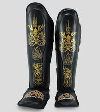 Charger l'image dans la galerie, PROTÈGE-TIBIAS ET PIEDS SKS CUIR - SAKYANT NOIR