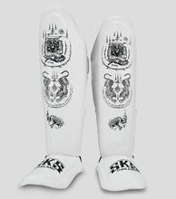 Charger l'image dans la galerie, PROTÈGE-TIBIAS ET PIEDS SKS CUIR - SAKYANT BLANC