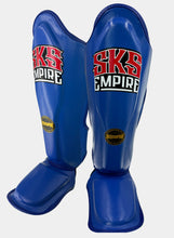 Charger l'image dans la galerie, PROTÈGE-TIBIAS ET PIEDS SKS CUIR SYNTHETIQUE - BLEU