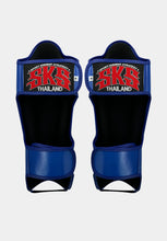 Charger l'image dans la galerie, PROTÈGE-TIBIAS ET PIEDS SKS CUIR SYNTHETIQUE - BLEU