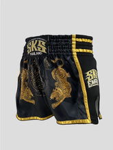 Charger l'image dans la galerie, SHORT MUAY THAI SKS SAKYANT TIGER DRAGON NOIR