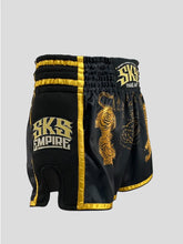 Charger l'image dans la galerie, SHORT MUAY THAI SKS SAKYANT TIGER DRAGON NOIR