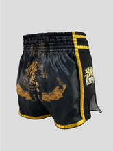 Charger l'image dans la galerie, SHORT MUAY THAI SKS SAKYANT TIGER DRAGON NOIR