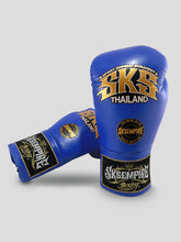 Charger l'image dans la galerie, GANTS DE BOXE SKS MICROFIBRE LACETS - BLEU