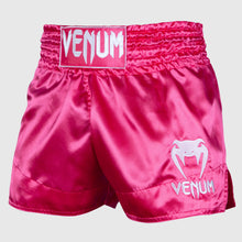 Charger l'image dans la galerie, SHORT DE MUAY THAI VENUM CLASSIC - ROSE/BLANC
