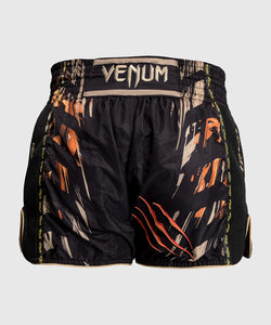 SHORT DE MUAY THAI VENUM TIGER - NOIR/ORANGE NÉON