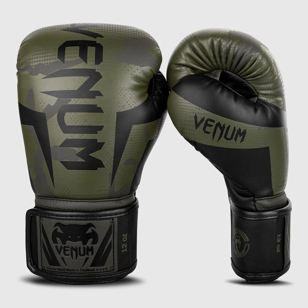 GANTS DE BOXE VENUM ELITE - CAMOUFLAGE KAKI