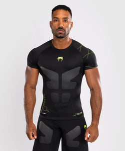 RASHGUARD MANCHES COURTES VENUM TRAINING CAMP 4.0 - NOIR/VERT FLUO