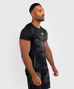 RASHGUARD MANCHES COURTES VENUM TRAINING CAMP 4.0 - NOIR/VERT FLUO
