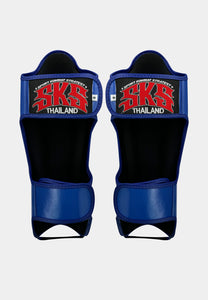 PROTÈGE-TIBIAS ET PIEDS SKS CUIR SYNTHETIQUE - BLEU