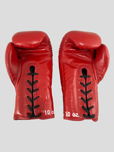 GANTS DE BOXE SKS MICROFIBRE LACETS - ROUGE