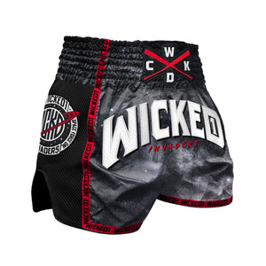 SHORT MUAY THAI WICKED ONE INVADERS NOIR/ROUGE