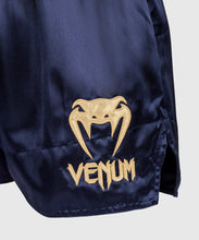 Charger l&#39;image dans la galerie, SHORT DE MUAY THAI VENUM CLASSIC - BLEU MARINE / OR
