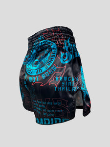 SHORT MUAY THAI SKS TIGER BOMB TIFFANY BLUE