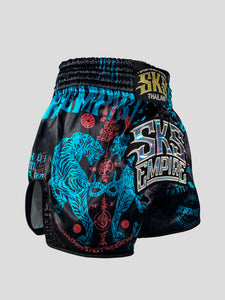 SHORT MUAY THAI SKS TIGER BOMB TIFFANY BLUE
