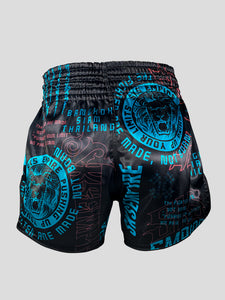 SHORT MUAY THAI SKS TIGER BOMB TIFFANY BLUE