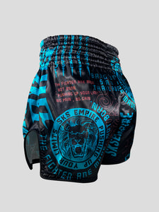 SHORT MUAY THAI SKS TIGER BOMB TIFFANY BLUE