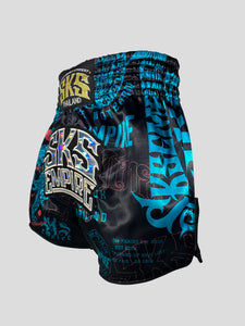 SHORT MUAY THAI SKS TIGER BOMB TIFFANY BLUE