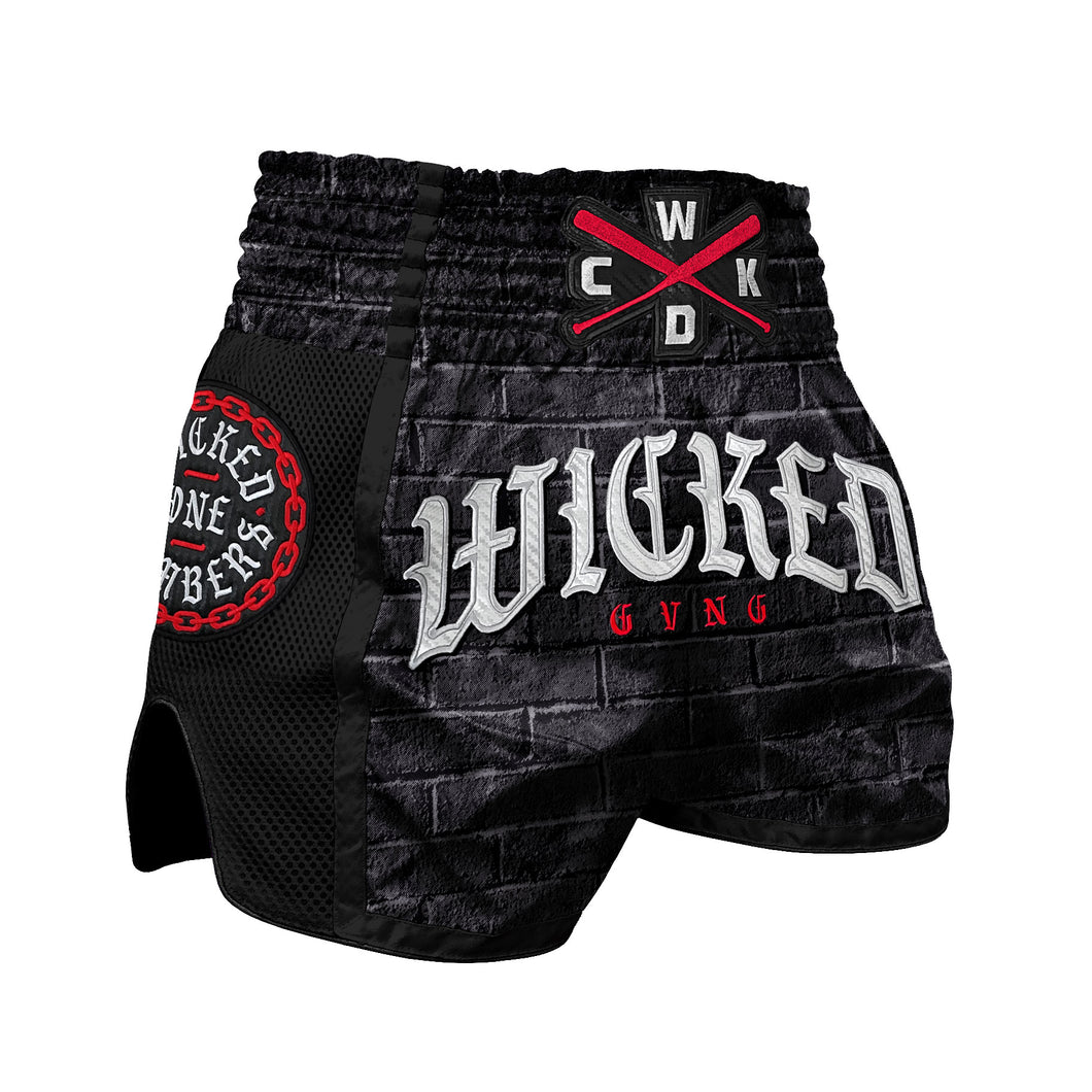 SHORT MUAY THAI WICKED ONE BROTHERHOOD NOIR